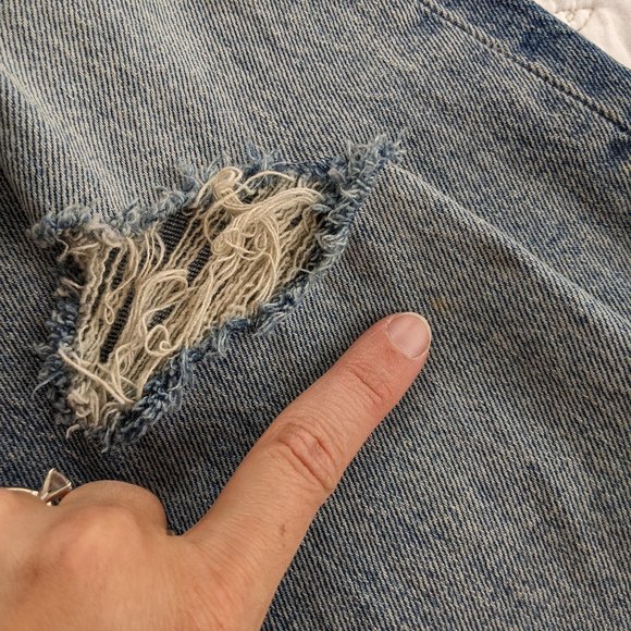 Levi's Wedgie Straight Button Fly Jeans Two Minds Wash Sz 28 - Picture 10 of 12